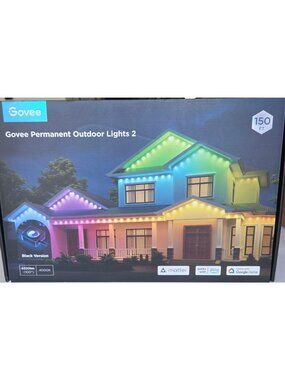 Govee Permanent Outdoor Lights 2 150ft RGBIC IP67 Waterproof Alexa & Google Comp
